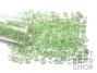 Size 6-0 Seed Beads - Colour Lined Rainbow Clear with Mint